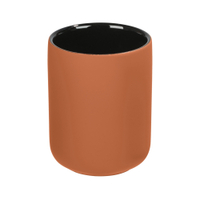 WENKO Zahnputzbecher Avellino terracotta,  Keramik 24788100,  1 Stück