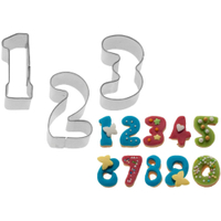 WESTMARK 0-9 Zahlen-Ausstechformen,  2, 5 cm 35382280,  1 Set = 10 Stück