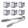 WESTMARK Eiswürfel mit Zange Cosmo Edelstahl,  7-teilig 52143360,  1 Set = 6 Eiswürfel,  1 Zange