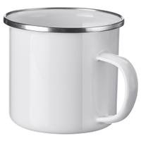 WESTMARK Emaille Tasse,  350 ml 2106226W,  1 Tasse,  Farbe: Weiß