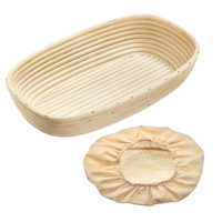 WESTMARK Gärkörbchen Set oval,  Bezug waschbar bei 30° C 3234227B,  1 Set = Gärkörbchen inkl. Bezug