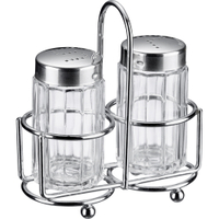WESTMARK Traditionell Menage Salz und Pfeffer,  3-teilig 63112260,  1 Set = 2 Streuer inkl. Ständer