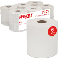 WYPALL* L20 EXTRA+ Wischtücher für die Zentralentnahme 7303,  1 Paket = 6 Rollen x 300 Tücher = 1.800 Tücher