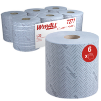 WypAll L20 Rollenhandtücher,  2-lagig 7277,  1 Karton = 6 Rollen à 400 Tücher = 2400 Tücher