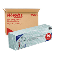 WYPALL* X80 Wischtücher - Interfold 7566,  1 Karton = 10 Boxen á 25 Tücher