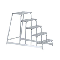 Zarges AFA P Aluminium-Maschinentritt,  starr 5 Stufen,  Podesthöhe 1, 00