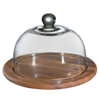 Zassenhaus Akazie Käseglocke mit Glasdeckel 055863,  Durchmesser: 25 cm