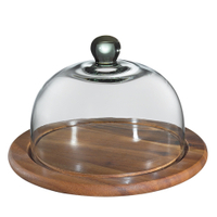 Zassenhaus Akazie Käseglocke mit Glasdeckel 055870,  Durchmesser: 30 cm