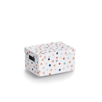 Zeller Aufbewahrungsbox Dots,  recycelter Karton 14474,  Maße (L x B x H): 25 x 18 x 13 cm