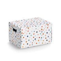 Zeller Aufbewahrungsbox Dots,  recycelter Karton 14475,  Maße (L x B x H): 35 x 25 x 20 cm