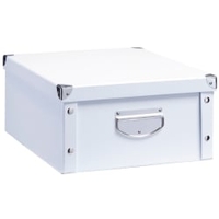 Zeller Aufbewahrungsbox Pappe,  Maße: 40 x 33 x 17 cm 17764,  Farbe: weiß