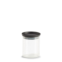 Zeller Aufbewahrungsglas mit Kunststoffdeckel,  schwarz 19576,  650 ml