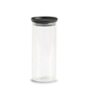 Zeller Aufbewahrungsglas mit Kunststoffdeckel,  schwarz 19578,  1250 ml