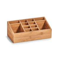 Zeller Bamboo Organizer,  25, 4 x 12 x 10 cm,  12 Fächer 25385,  Material: Bambus,  natur