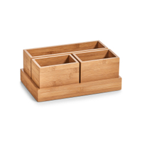 Zeller Bamboo Organizer-Set,  28 x 17, 7 x 11 cm,  4-teilig 25387,  Material: Bambus,  natur