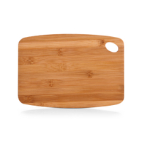 Zeller Bamboo Schneidebrett mit Griffloch 25230,  Maße: 26, 5 x 18, 5 x 0, 8 cm