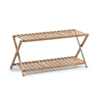 Zeller Bamboo Schuhregal mit 2 Ablagen 18871,  Maße: ca. 70 x 30 x 32 cm