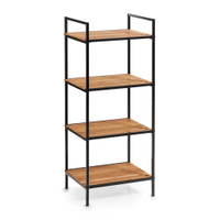 Zeller Bamboo Standregal,  39 x 33 x 95 cm,  4 Böden 18725,  Farbe: schwarz