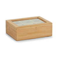 Zeller Bamboo Teebeutelbox 25360,  Maße: 21 x 16 x 7, 5 cm
