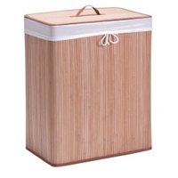 Zeller Bamboo Wäschesammler,  104 Liter 13413,  Maße: 52 x 32 x 63 cm,  natur