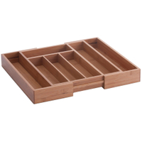 Zeller Besteckkasten,  ausziehbar 25322,  Farbe: natur,  Bamboo