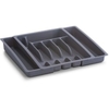 Zeller Besteckkasten,  ausziehbar,  grau 24887,  Material: Kunststoff,  29-50 x 38 x 6, 5 cm