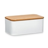 Zeller Brotkasten mit Bamboo Deckel 25370,  Farbe: matt weiß