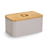 Zeller Brotkasten mit Bambusdeckel,  Metall 25164,  Farbe: beige
