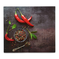 Zeller Chili Herdblende-/Abdeckplatte,  56 x 50 cm 26318,  Material: ESG-Sicherheitsglas