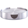 Zeller Edelstahl Glasuntersetzer-Set,  7-teilig 27239,  7-teiliges Set,  Ø10 cm,  silber