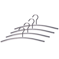 Zeller Edelstahl Kleiderbügel,  4-teilig 17121,  1 Set = 4 Stück,  43, 5 x 15 cm