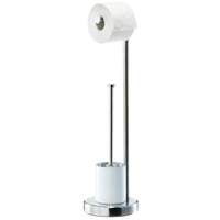 Zeller Edelstahl WC-Garnitur 18429,  Maße: Ø 16, 8 x 60 cm,  Farbe: silber