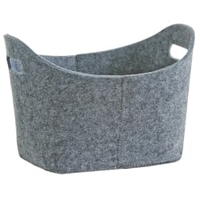 Zeller Filzkorb,  oval,  31, 5 x 19 x 21 cm 14301,  Farbe: grau