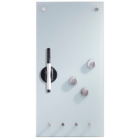 Zeller Glas Memoboard,  mit Haken 11610,  Maße: 20 x 4 x 40 cm,  weiß