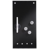 Zeller Glas Memoboard,  mit Haken 11612,  Maße: 20 x 4 x 40 cm,  schwarz