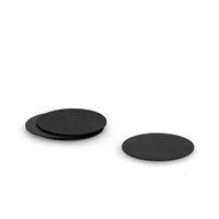 Zeller Glasuntersetzer-Set,  Kunstleder,  4-teilig 27116,  Farbe: schwarz
