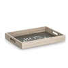 Zeller Holztablett Bon Appetit,  anthrazit 15154,  Maße (L x B x H): 30 x 40 x 5 cm