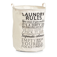 Zeller Laundry Rules Wäschesammler 14260,  Maße: Ø38 x 48 cm