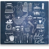Zeller Lovely Kitchen Herdblende-/Abdeckplatte,  56 x 50 cm 26309,  Material: ESG-Sicherheitsglas