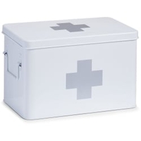 Zeller Medizin-Box,  weiß 18119,  Material: Metall,  32 x 19, 5 x 20 cm