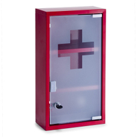 Zeller Medizinschrank,  rot 18468,  Material: Metall,  25 x 12 x 45 cm