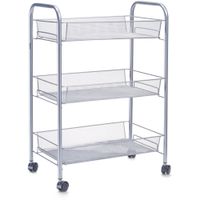 Zeller Mesh Etagen-Rollwagen,  3 Etagen 17720,  Material: Drahtmetall,  43, 5 x 26 x 62, 5 cm,  grau