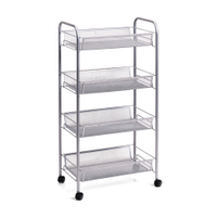 Zeller Mesh Etagen-Rollwagen,  4 Etagen 18172,  Material: Drahtmetall,  42, 5 x 26 x 83, 5 cm,  grau
