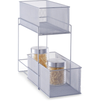 Zeller Mesh Etagenregal,  2 Körben 17759,  Material: Drahtmetall,  17, 5 x 35 x 42 cm