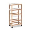 Zeller Nischen-Rollwagen,  40 x 22 x 83 cm 18864,  Material: Bambus/MDF,  weiß