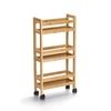 Zeller Nischen-Rollwagen,  Bambus/MDF 18984,  Maße (L x B x H): 15 x 36 x 74 cm