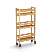 Zeller Nischen-Rollwagen,  Bambus/MDF 18984,  Maße (L x B x H): 15 x 36 x 74 cm