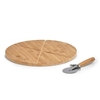 Zeller Pizza-Set,  Pizzabrett und Pizzaschneider Bamboo,  2-teilig 25177,  Maße (L x B x H): ca. Ø 32 x 1, 5 cm