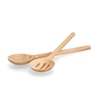 Zeller Salatbesteck-Set Stripes,  Gummibaum 25667,  1 Set = 2 Löffel