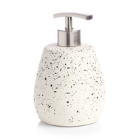 Zeller Spotted Seifenspender 18826,  Maße: ca. Ø 9, 7 x 10 / 15 cm,  weiß